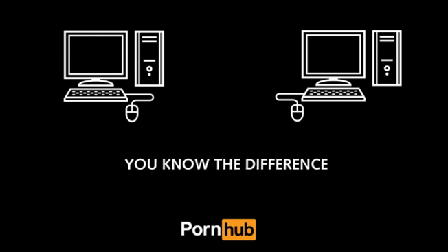 pornhub ad - you know the difference